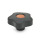 GN 5337.2 Volantini di serraggio a stella con calottine colorate, plastica, boccola in ottone Form: E - Con calottina (foro cieco filettato)
Colore della calottina: DOR - Arancio, RAL 2004, finitura mat