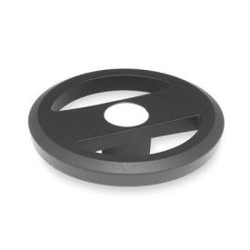 GN 924 Speichenhandräder, Aluminium, kunststoffbeschichtet Form: A - ohne Griff<br />Farbe: SW - schwarz, RAL 9005, strukturmatt
