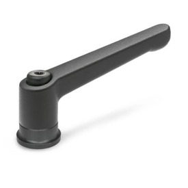 GN 300.4 Verstellbare Klemmhebel mit Spannkraftverstärkung, Buchse Stahl Farbe: SW - schwarz, RAL 9005, strukturmatt