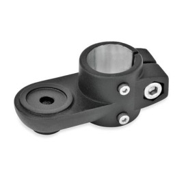 GN 274.1 Laschen-Verfahrschlitten, Aluminium d1: B - Bohrung<br />Form: MZ - mit Zentrieransatz<br />Oberfläche: SW - schwarz, RAL 9005, strukturmatt