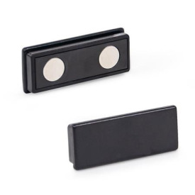 GN 53.2 Haftmagnete, Rechteckform, mit Kunststoffgehäuse Farbe: SW - schwarz, RAL 9004