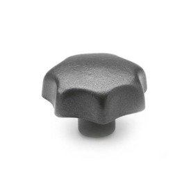 DIN 6336 Sterngriffe, Gusseisen / Aluminium, ohne Bohrung Werkstoff: GG - Gusseisen