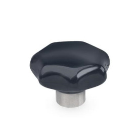 GN 6336.1 Sterngriffe, Duroplast, mit Edelstahl-Buchse 