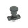 GN 822.8 Miniraster Zink-Druckguss / Kunststoff-Knopf Form: C - mit Rastsperre