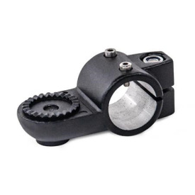 GN 278.1 Laschen-Verfahrschlitten, Aluminium d1: B - Bohrung<br />Form: AV - mit Außenverzahnung<br />Oberfläche: SW - schwarz, RAL 9005, strukturmatt