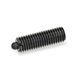 GN 616.1 Federnde Druckstücke, mit abgedichtetem Bolzen, Stahl Form: S - Stahl, normaler Federdruck