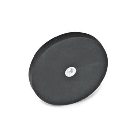 GN 51.5 Haltemagnete mit Innengewinde, mit Gummiummantelung Farbe: SW - schwarz