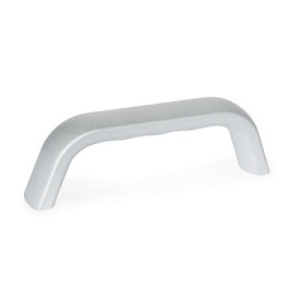 GN 328 Bügelgriffe, Aluminium Form: A - Montage von der Rückseite (Gewinde-Sackloch)<br />Oberfläche: SR - silber, RAL 9006, strukturmatt
