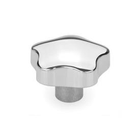GN 5336 Sterngriffe, Aluminium Form: C - mit Sackloch H7<br />Oberfläche: PL - poliert