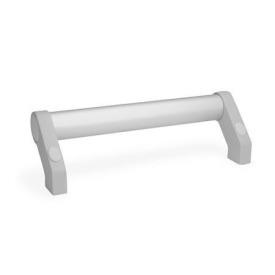 GN 333 Maniglie tubolari, alluminio / lega di zinco pressofusa Tipo: B - Montaggio dal lato dell'operatore (solo per d<sub>1</sub> = 28)<br />Finitura: ES - Anodizzato, colore naturale
