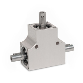 GN 3971 Kegelradgetriebe, Gehäuse Aluminium Form: T - Winkelgetriebe mit zwei Abgängen