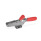 GN 850.2 Edelstahl-Verschlussspanner, mit Verriegelung, für Zugspannung Form: TF - ohne Zugachse, ohne Gegenhalter
Werkstoff: NI - Edelstahl
