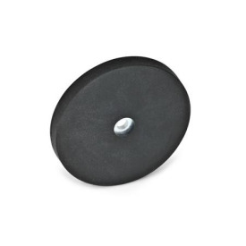GN 51.4 Haltemagnete mit Bohrung, mit Gummiummantelung Farbe: SW - schwarz
