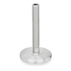GN 21 Stellfüße, Edelstahl Form: D0 - feingedreht, ohne Gummiauflage<br />Spindelvariante: U - ohne Mutter, Innensechskant oben und Schlüsselfläche unten