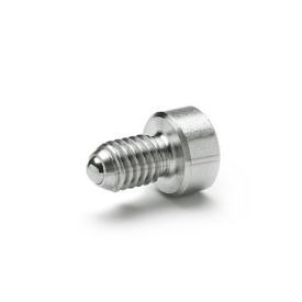 GN 815.1 Federnde Edelstahl-Druckstücke mit Kugel, mit Bund, mit Innensechskant Form: NIS - Edelstahl, verstärkter Federdruck