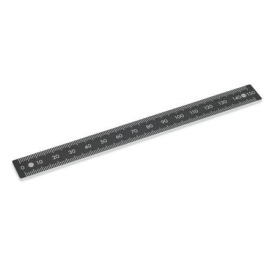 GN 711.2 Maßstäbe, Aluminium, mit Befestigungsbohrungen Form: W - Ziffern waagrecht angeordnet (Ziffernfolgen L, M,R)<br />Ziffernfolge: L
