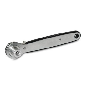 GN 318 Ratschenspanner, Edelstahl, mit Durchgangs- / Sackloch Form: B - Ratscheneinsatz mit Sackloch<br />Einsatz: M