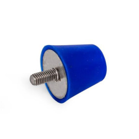 GN 256 Silikon-Anschlagpuffer mit Schraube, Edelstahl Farbe: BL - blau, RAL 5002