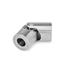 DIN 808 Edelstahl-Kreuzgelenke mit Gleitlager Werkstoff: NI - Edelstahl<br />Bohrungskennzeichnung: B - ohne Nabennut<br />Form: E - Einfachgelenk