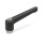 GN 300.1 Verstellbare Klemmhebel, Zink-Druckguss, Buchse Edelstahl Farbe: SW - schwarz, RAL 9005, strukturmatt