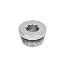 GN 749 Verschlussschrauben, Stahl Form: B - Dichtung Gummi FPM (Viton<sup>®</sup>)