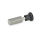 GN 313 Pistoncini di posizionamento a molla, acciaio INOX / manopola in plastica Materiale: NI - Acciaio inox
Tipo: A - Con manopola, senza controdado
N° identificativo: 1 - Perno senza filettatura interna