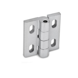 GN 235 Cerniere, lega di zinco pressofusa, regolabili Materiale: ZD - Lega di zinco pressofusa<br />Tipo: H - Regolabile in verticale<br />Finitura: SR - Argento, RAL 9006, finitura strutturata