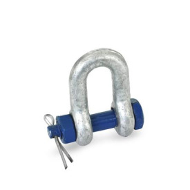 GN 584 Schäkel, Vergütungsstahl, gerade Ausführung Form: B - Bolzen mit Mutter und Splint