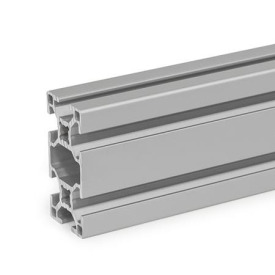 GN 10b Aluprofile, b-Baukasten, mit allseitig offenen Nuten, Profiltyp schwer Profilgröße: B-30608S<br />Oberfläche: N - eloxiert, naturfarben