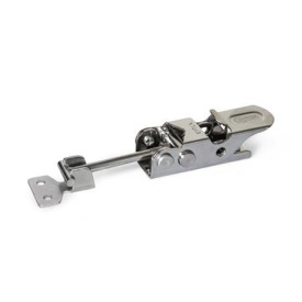 GN 761.1 Spannverschlüsse, Stahl / Edelstahl, mit Verriegelung Form: T - Zuganker mit T-Stück, mit Gegenhalter<br />Werkstoff: NI - Edelstahl