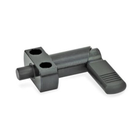 GN 612.2 Rastriegel mit Anschraubflansch Form: B - mit Kunststoffkappe