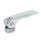 GN 927.2 Exzenterspanner, Hebel Stahl, mit Innengewinde Form: B - Stahl-Auflagescheibe ohne Stellmutter