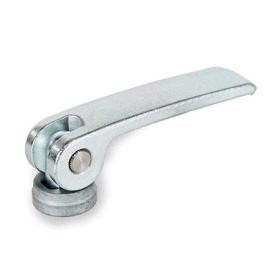 GN 927.2 Exzenterspanner, Hebel Stahl, mit Innengewinde Form: B - Stahl-Auflagescheibe ohne Stellmutter
