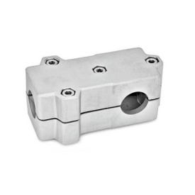 GN 193 Winkel-Klemmverbinder, Aluminium d<sub>1</sub> / s<sub>1</sub>: B - Bohrung<br />d<sub>2</sub> / s<sub>2</sub>: B - Bohrung<br />Oberfläche: BL - blank, matt gestrahlt