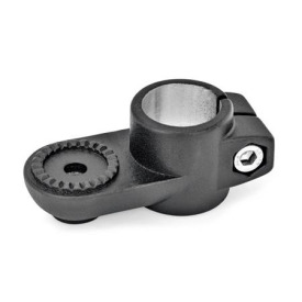 GN 274 Laschen-Klemmverbinder, Aluminium Form: AV - mit Außenverzahnung<br />Oberfläche: SW - schwarz, RAL 9005, strukturmatt