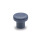 GN 676 Rändelknöpfe, Kunststoff, detektierbar, FDA-konform, Gewindebuchse Edelstahl Werkstoff / Oberfläche: MDB - metalldetektierbar, blau, RAL 5001, matt
