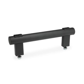 GN 666.1 Rohrgriffe, Aluminium- / Edelstahlrohr Werkstoff / Oberfläche: SW - schwarz, RAL 9005, strukturmatt
