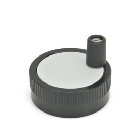 GN 736.1 Zustellräder mit Skalieransatz Form: D - mit drehbarem Zylinderknopf