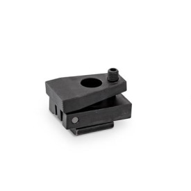 GN 9190.1 Niederzugspanner, Stahl, mit Spanngewinde Form: E - mit geriffelter Spannbacke<br />Kennzeichen: G - Spannhub mit Kugelspannschraube