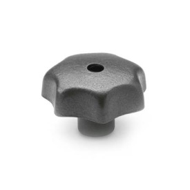 DIN 6336 Sterngriffe, Gusseisen Form: B - mit Durchloch H7