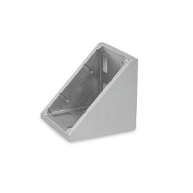 GN 30i Winkel, Zink-Druckguss, für Aluprofile (i-Baukasten) Form: A - ohne Zubehör<br />Größe: 80x80