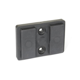 GN 57.2 Haltemagnete, Rechteckform, mit Gummiummantelung Form: B - mit 2 Innengewinden