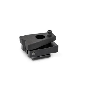GN 9190.1 Niederzugspanner, Stahl, mit Spanngewinde Form: P - mit Prismen-Spannbacke<br />Kennzeichen: G - Spannhub mit Kugelspannschraube