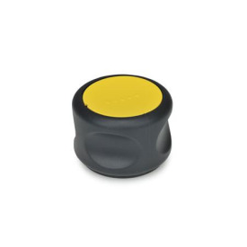 GN 624 Drehknöpfe, Kunststoff, Buchse Stahl, Softline Farbe der Abdeckkappe: DGB - gelb, RAL 1021, matt