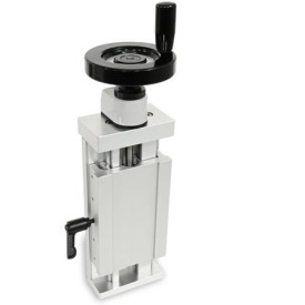 GN 900 Verstellschlitten, Aluminium Kennziffer: 2 - mit Klemmhebel<br />Form: HR - mit Handrad und digitalem Stellungsanzeiger GN 954, Form AR