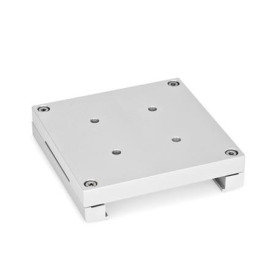 GN 900.4 Montageplatten, Aluminium Form: B - mit Befestigungsbohrungen für Drehversteller