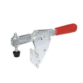 GN 820.2 Schnellspanner, Stahl, Spannhebel horizontal, für seitliche Montage Form: MFC - offener Spannarm, mit 2 Flankenscheiben und Andrückschraube GN 708.1
