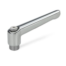 GN 300.1 Verstellbare Klemmhebel, Zink-Druckguss, Buchse Edelstahl Farbe: CR - verchromt
