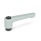 GN 302 Flache verstellbare Klemmhebel, Zink-Druckguss, Buchse Stahl Farbe: SR - silber, RAL 9006, strukturmatt