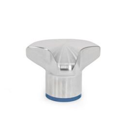 GN 5445 Dreisterngriffe, Edelstahl, Hygienic Design Oberfläche: MT - mattiert (Ra < 0,8 µm)<br />Werkstoff (Dichtring): F - FKM